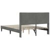 vidaXL Cadru de pat cu headboard Gri &icirc;nchis 120 x 200 cm Catifea