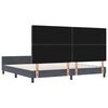 vidaXL Pat cu arcuri cu headboard Gri &icirc;nchis 200 x 200 cm Catifea