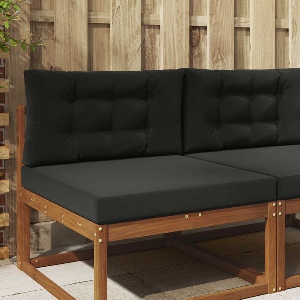 vidaXL Perna pentru canapea de exterior 2 pcs Negru Poliester