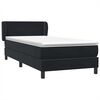 vidaXL Pat box spring cu saltea, negru, 80x210 cm, catifea