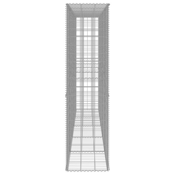 vidaXL Perete gabion cu capace, 300 x 50 x 200 cm, oțel galvanizat