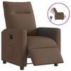 vidaXL Fotoliu rabatabil electric, maro, material textil