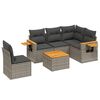 vidaXL Set mobilier grădină cu perne, 6 piese, gri, poliratan