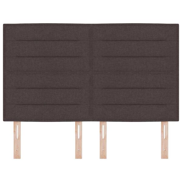 vidaXL Tăblie cap Maro &icirc;nchis 144 cm țesătură