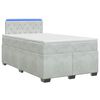 vidaXL Pat box spring cu saltea și LED Gri deschis 120 x 190 cm