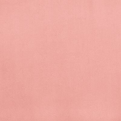 vidaXL Pat continental cu saltea & LED, roz, 180x200 cm, catifea