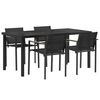 vidaXL Set de Mobilier pentru Exterior 5 pcs Negru și antracit