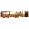 vidaXL Set de canapele de exterior 7 buc. natural Lemn Solid de Acacia