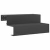 vidaXL Scări de grădină cu 2 trepte 80,5 x 56,5 x 34 cm Oțel Negru