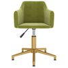 vidaXL Scaune de bucătărie pivotante, 4 buc., verde deschis, catifea