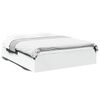 vidaXL Cadru de pat, alb, 150x200 cm, lemn prelucrat