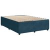 vidaXL Pat box spring cu saltea, albastru, 160x200 cm, catifea