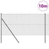 vidaXL St&acirc;lp de gard. Gri 10 x 1 m (mesh de 60 x 60 mm) Oțel și PVC