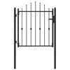vidaXL Poartă de gard HORST 100 x 100 cm Metal Negru Blocat