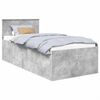 vidaXL Cadru de pat Gri din beton 75 x 190 cm Lemn prelucrat