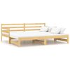 vidaXL Pat extensibil de zi, 2x(90x200) cm, lemn masiv de pin