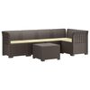 vidaXL Sofa de grădină cu 5 locuri cu perne aspect rattan PP