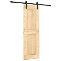 vidaXL Ușă glisantă cu set de feronerie 70x210 cm, lemn masiv de pin