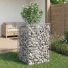 vidaXL Pat ridicat din gabion Argintiu 50 x 50 x 80 cm Oțel Galvanizat