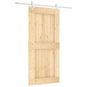 vidaXL Ușă glisantă 95 x 210 cm Lemn de Pin Solid (Nefinisat)