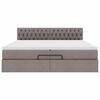 vidaXL Cadru de pat otoman cu saltea Taupe 200x200 cm Material