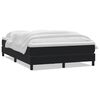 vidaXL Pat box spring cu saltea, negru, 160x210 cm, catifea