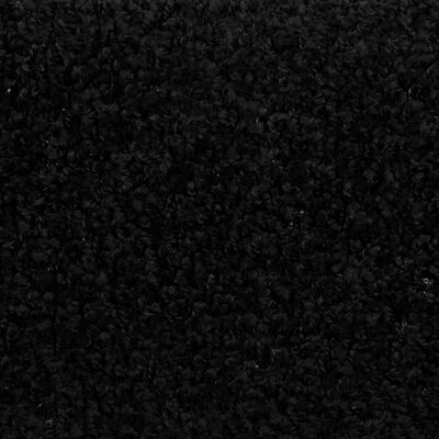vidaXL Covorașe pentru trepte scară, 15 buc., negru, 65x21x4 cm