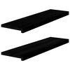 vidaXL Glafuri 2 buc maro-negru 90x30x2 cm lemn masiv de stejar
