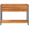 vidaXL Jardinieră grădină cu raft 110x45x80cm lemn masiv acacia/oțel