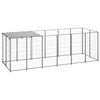 vidaXL Padoc pentru câini, argintiu, 330x110x110 cm, oțel