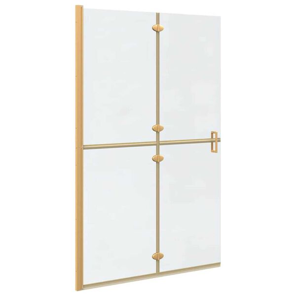 vidaXL Perete de duș Walk-in Manual auriu și transparent 120 x 190 cm