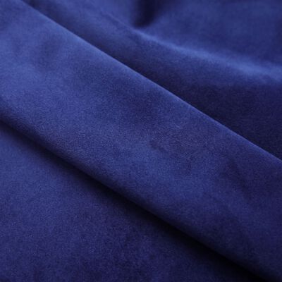 vidaXL Draperii opace cu inele, 2 buc., albastru, 140x245 cm, catifea
