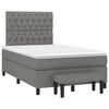 vidaXL Pat box spring cu saltea, gri &icirc;nchis, 120x190 cm, textil