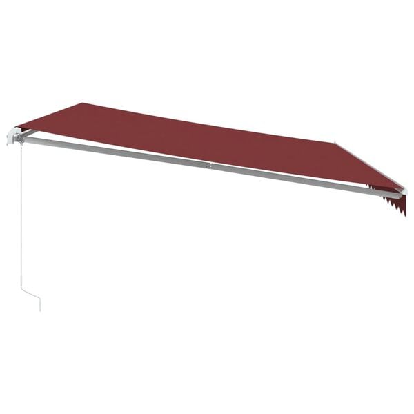 vidaXL Copertina retractabilă manual, vișiniu, 500x350 cm