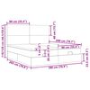 vidaXL Cadru de pat otoman cu saltele Gri închis 180x200cm țesătură