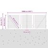 vidaXL Stâlp de gard. Gri 100 x 0,4 m (plasă de 13 mm) Oțel și PVC