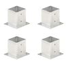 vidaXL Suporți st&acirc;lp, 4 buc., metal galvanizat, 121 mm