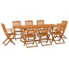 vidaXL Set mobilier de grădină 9 piese 220x90x75 cm, lemn masiv acacia