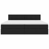 vidaXL Pat cu saltea și spațiu de depozitare Negru 200 x 200 cm