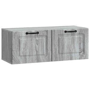 vidaXL Oglindă TV montată pe perete Sonoma gri 78,5 x 31 x 30 cm