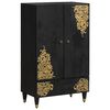 vidaXL Bufet Negru 60 x 33 x 100 cm Lemn de mango solid