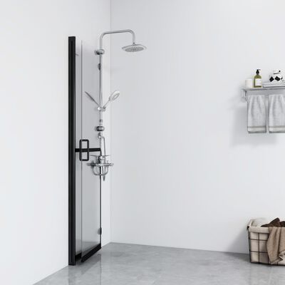 vidaXL Perete de duș walk-in pliabil 80x190 cm sticlă ESG transparentă