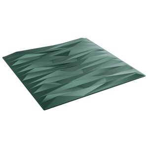 vidaXL Panouri de perete 24 pcs Verde Stone 50 x 50 cm Spumă XPS