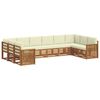 vidaXL Set de canapele de exterior 10 buc. Natural și Crem