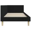vidaXL Cadru de pat colțar cu headboard Negru 100 cm x 200 cm Catifea