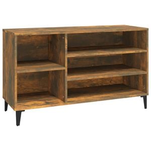 vidaXL Pantofar, stejar fumuriu, 102x36x60 cm, lemn prelucrat