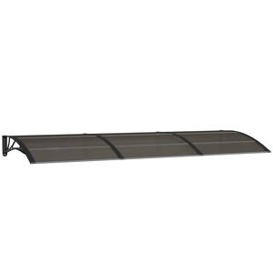 vidaXL Copertină de ușă, negru, 300x100 cm, policarbonat