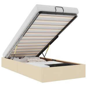 vidaXL Cadru de pat otoman fără saltea cremă 90x200 cm țesătură