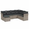 vidaXL Set canapele de grădină cu perne, 7piese gri deschis poliratan