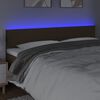 vidaXL Tăblie de pat cu LED, maro &icirc;nchis, 160x5x78/88 cm, textil